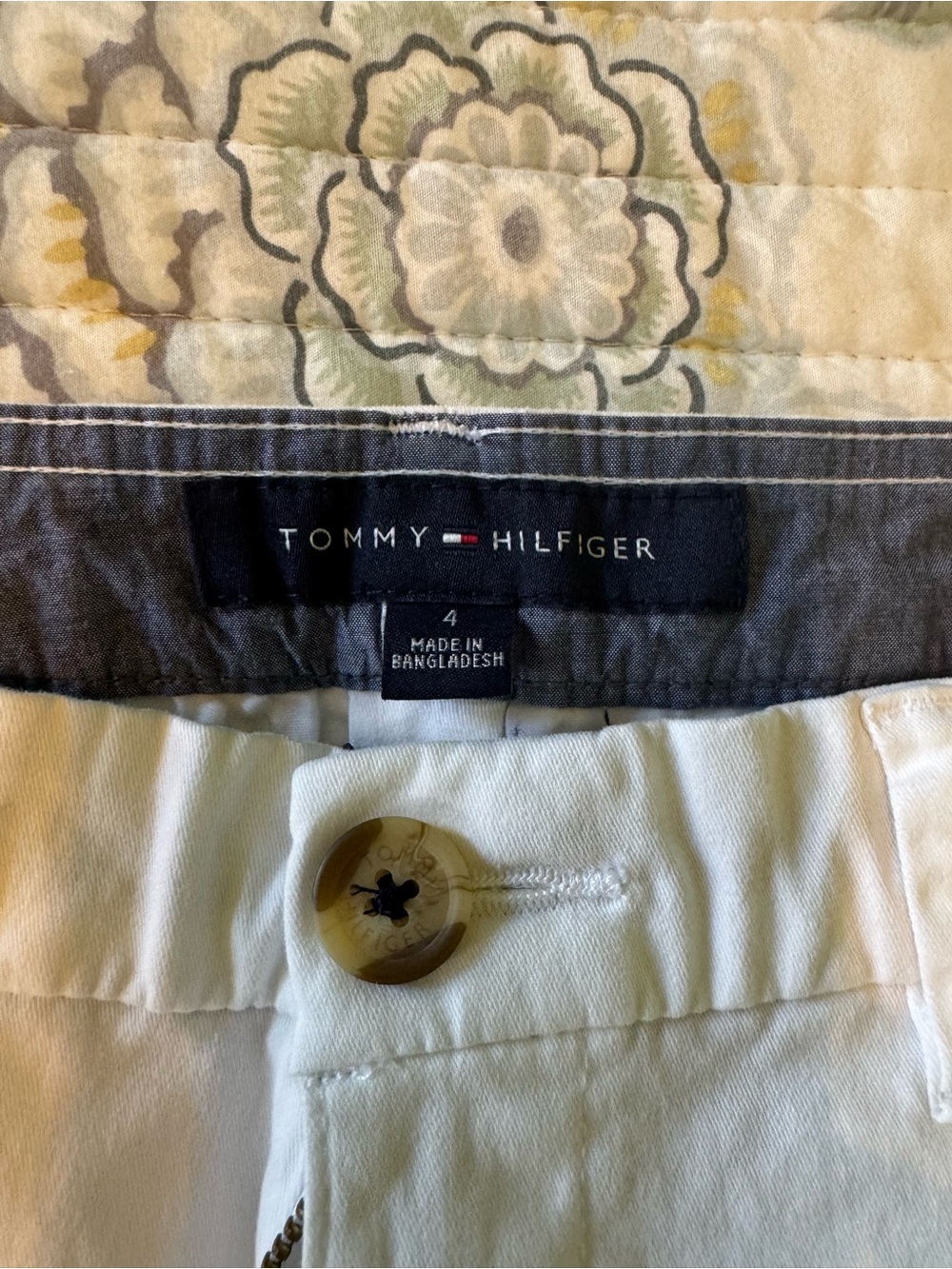 Tommy Hilfiger Straight Leg White Pants - Picture 3 of 3